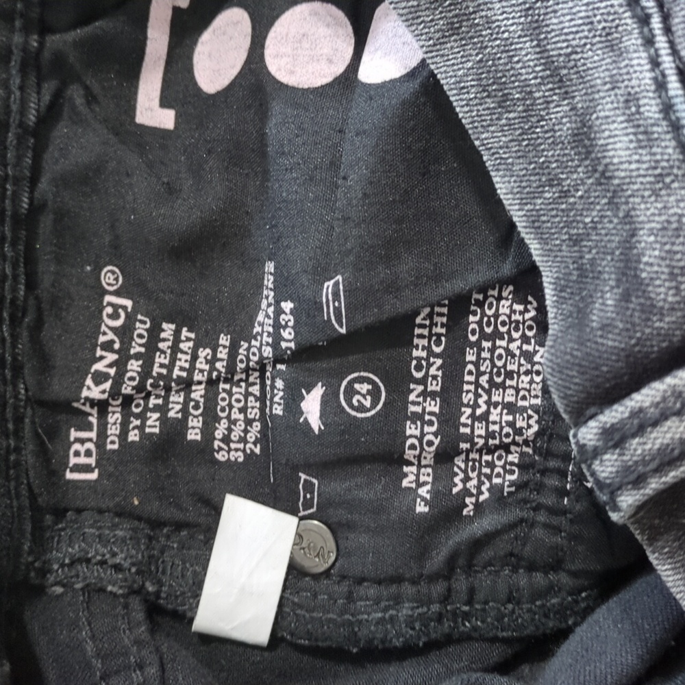 BlankNYC jeans size 24  Skinny Ankle Crop Jeans color black/ Gray - Picture 6 of 6
